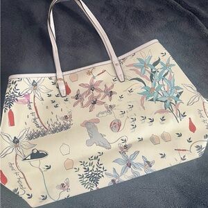 Floral Cream Tote Bag